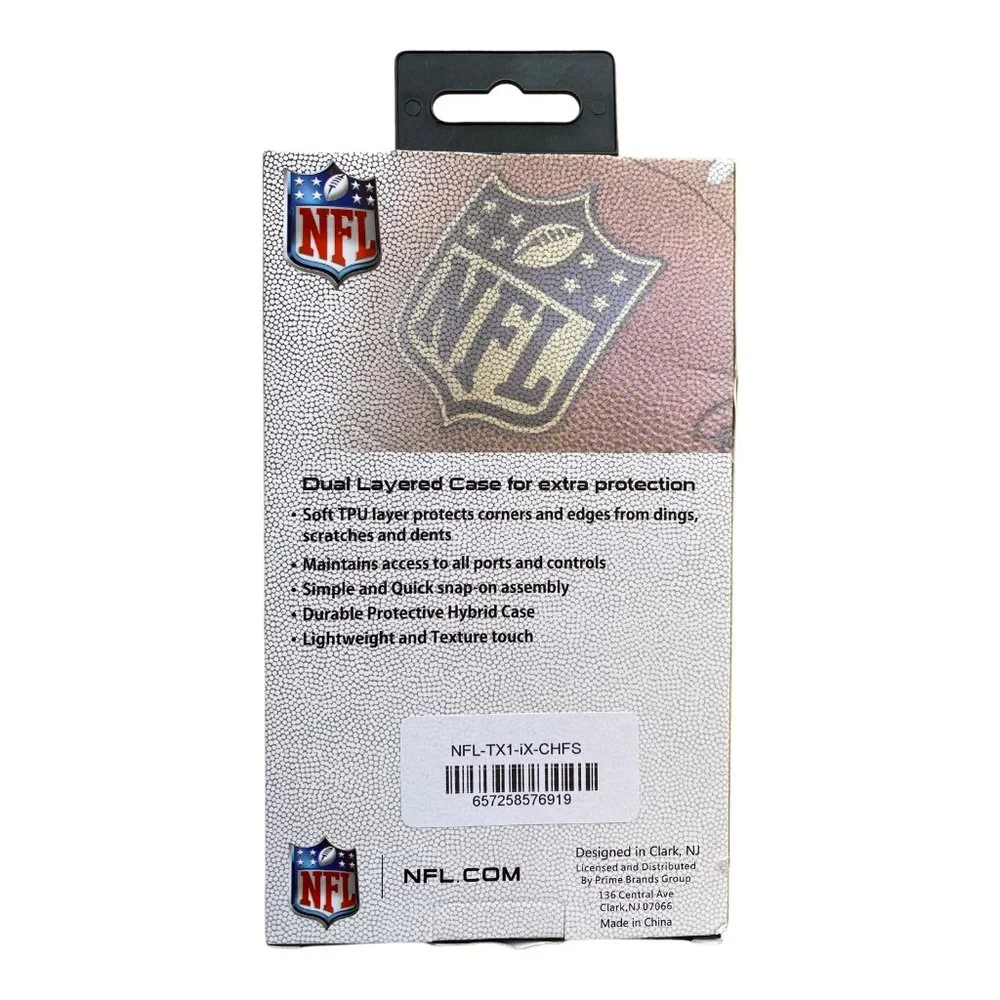 for iPhone XS Case Kansas‎ City Chiefs Slim Lightweight NFL Licensed Red Black